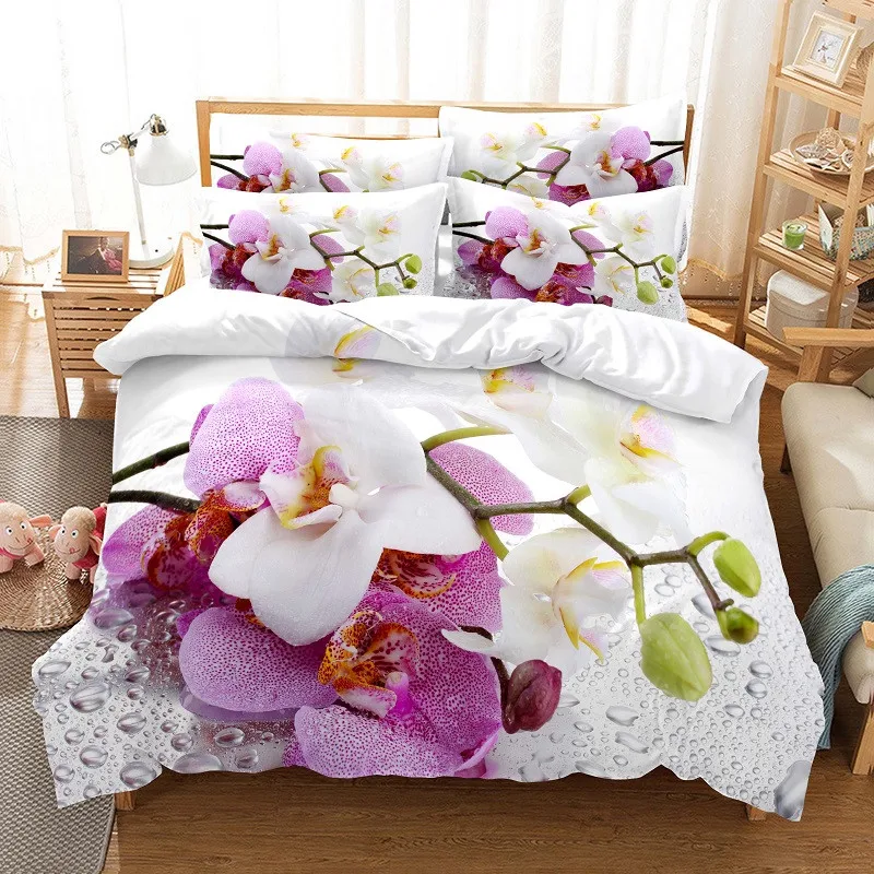 Linen Duvet Cover - Set Seprai Bunga Set Seprai 3d