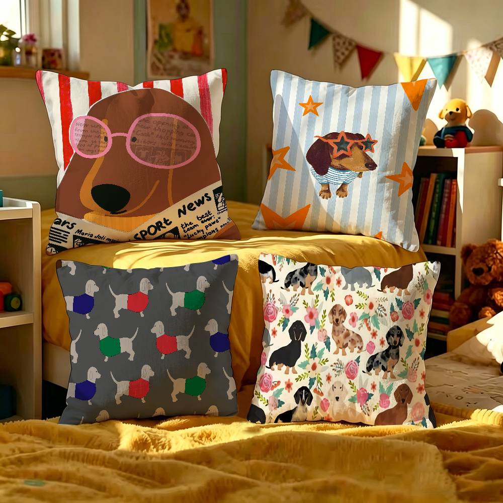 Home Textiles And Furnishing - Sausage Dog Dachshund Hadiah Bantal Lucu