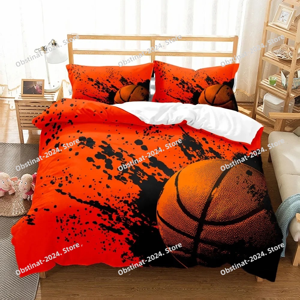 Home Textiles Uk - Set Sprei Basket 3D Fantastis, Ukuran