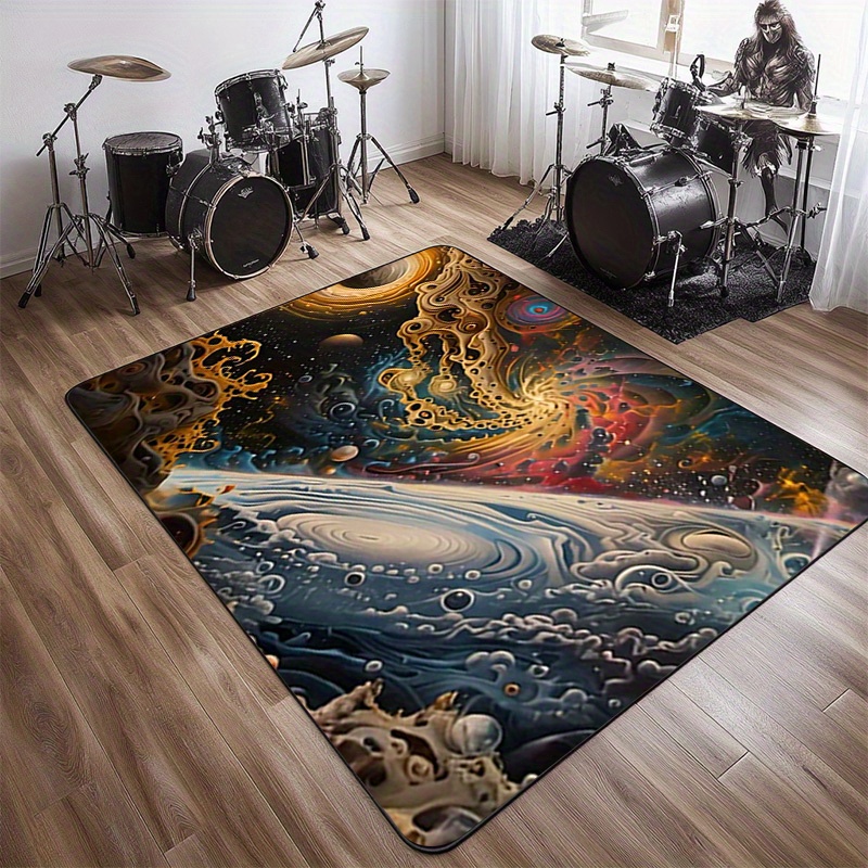 Galaxy Home Textiles - Tikar Anti-Selip Pola Ruang Kosmik -