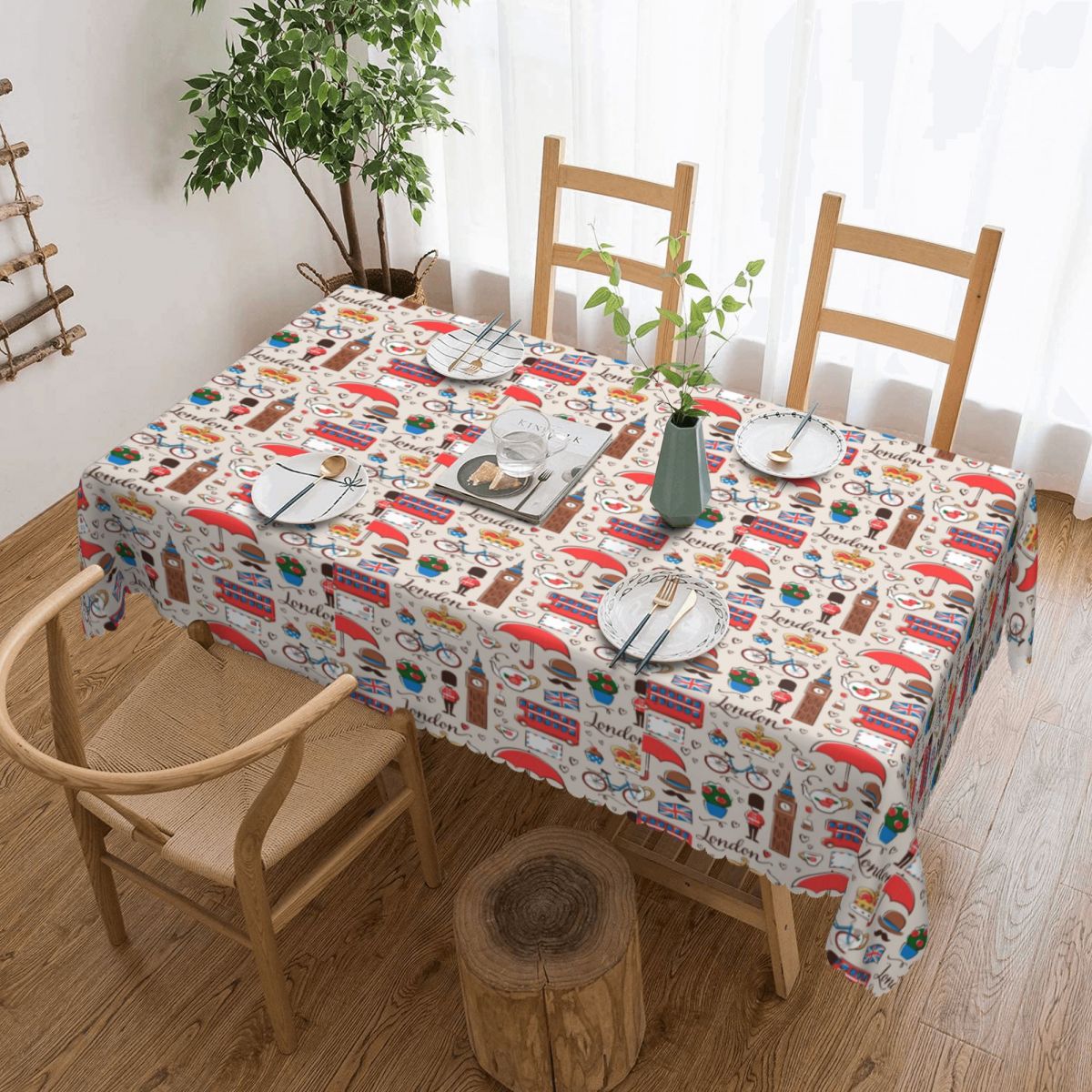 Home Textiles Uk - Taplak meja persegi panjang pola London