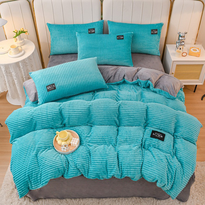 Linen Duvet Cover - 3pcs Set Sprei Selimut Musim Dingin