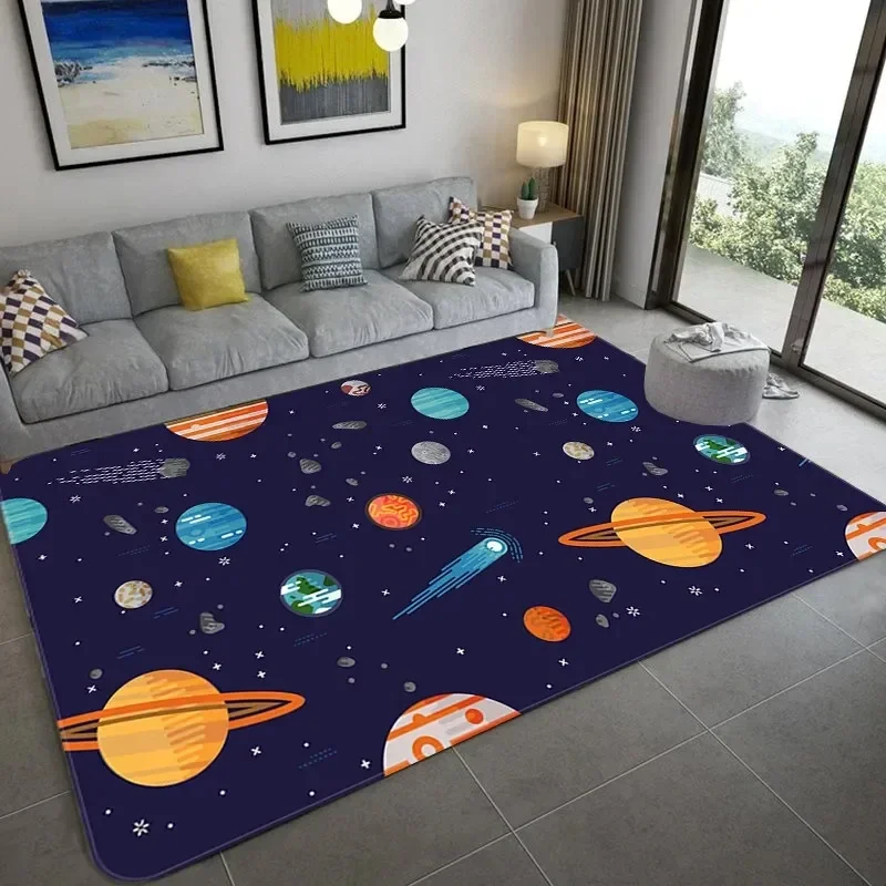 Galaxy Home Textiles - Karpet Astronot Ruang Kartun Karpet Alam