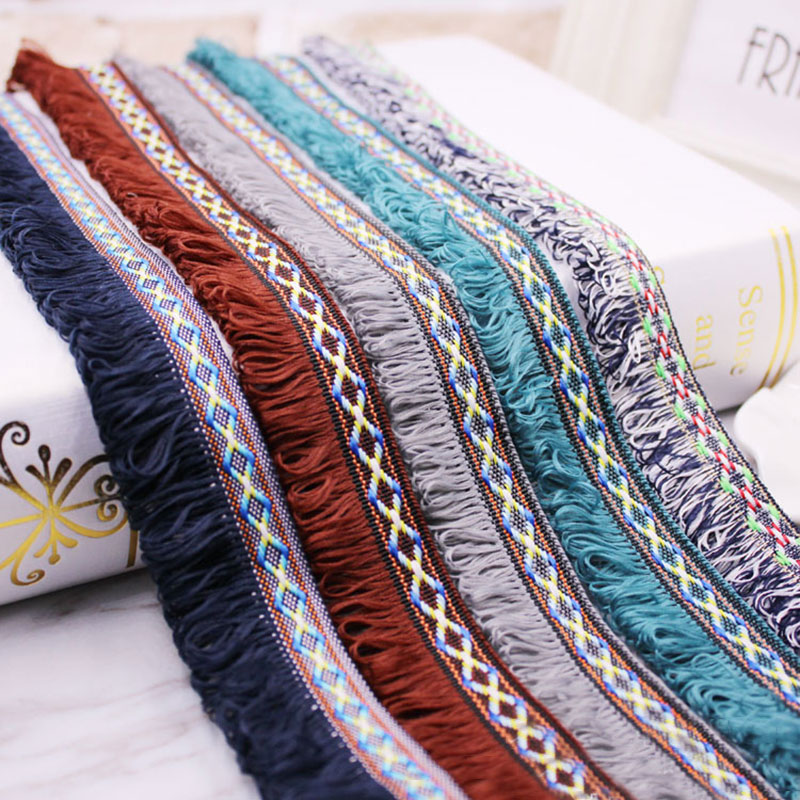Home Ec Textiles - 2Yard/Lot Hiasan Renda Berumbai Pinggiran Kain