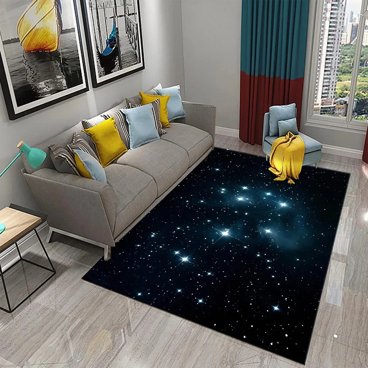 Karpet Bintang Karpet Area Gal - Galaxy Home Textiles ulasan dan harga