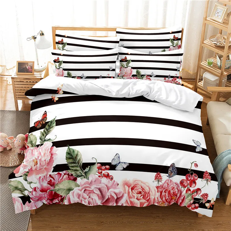 Set Seprai Bunga Set Seprai 3d - Linen Duvet Cover ulasan dan harga