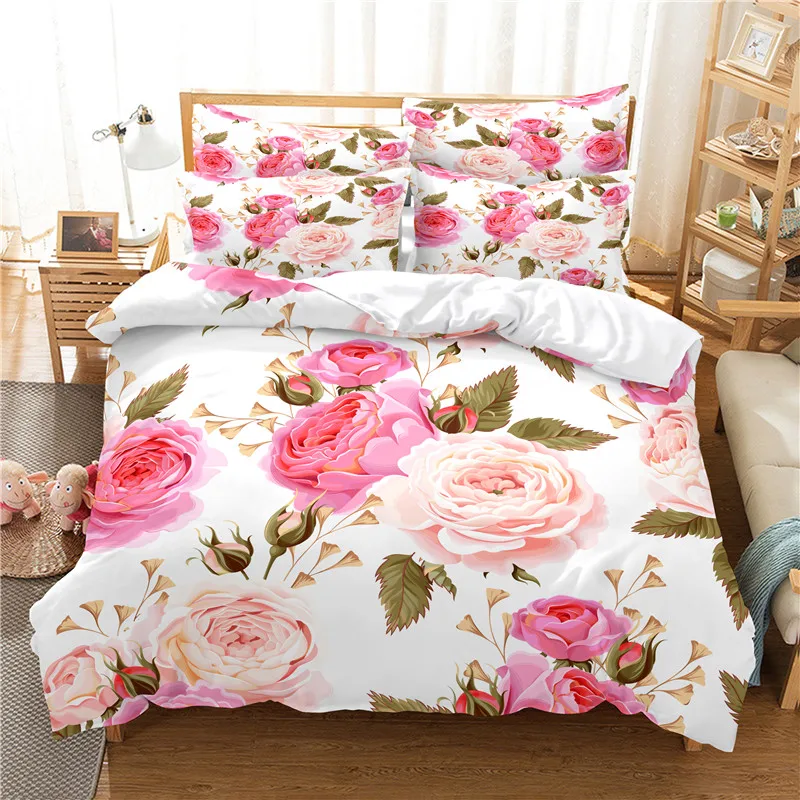 Set Seprai Bunga Set Seprai 3d - Linen Duvet Cover ulasan dan harga