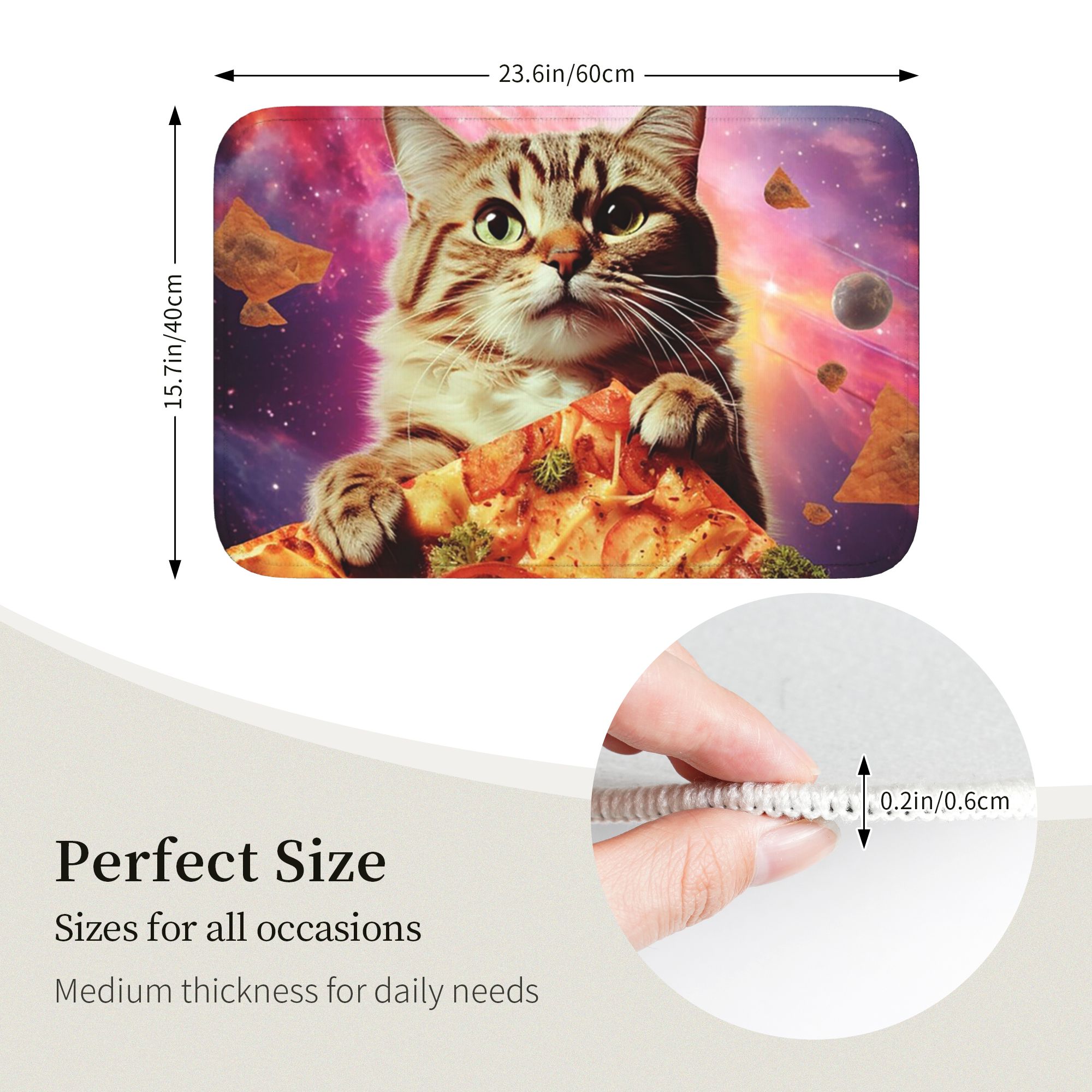 Meme Cat Galaxy Space Pizza Ju - Galaxy Home Textiles ulasan dan harga