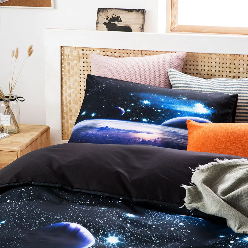 Space Star 3d Galaxy Cover Set - Linen Duvet Cover ulasan dan harga