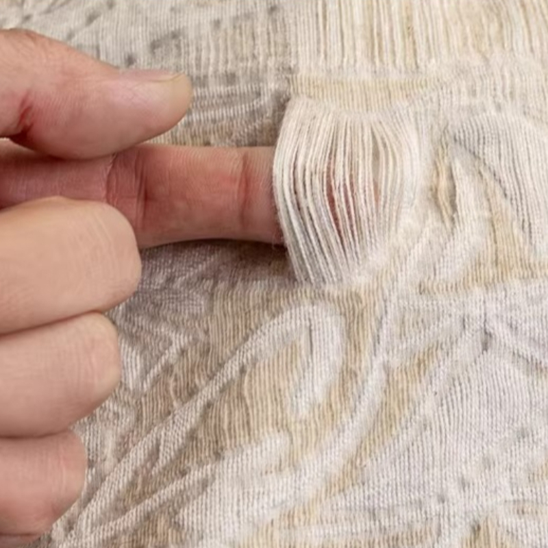 Kain Linen Jacquard Beige Moti - Home Textiles Design ulasan dan harga