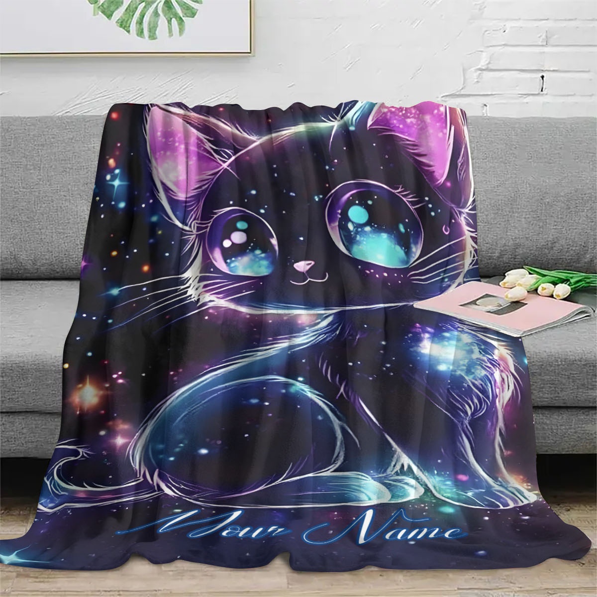 Selimut Pola Kucing Galaksi ya - Galaxy Home Textiles ulasan dan harga