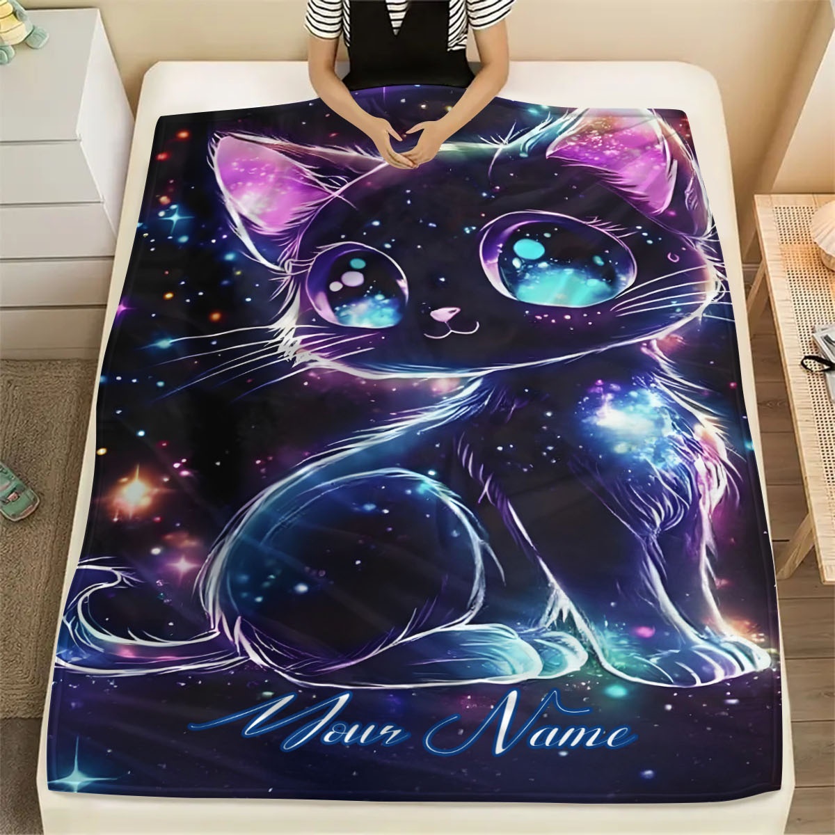 Selimut Pola Kucing Galaksi ya - Galaxy Home Textiles ulasan dan harga