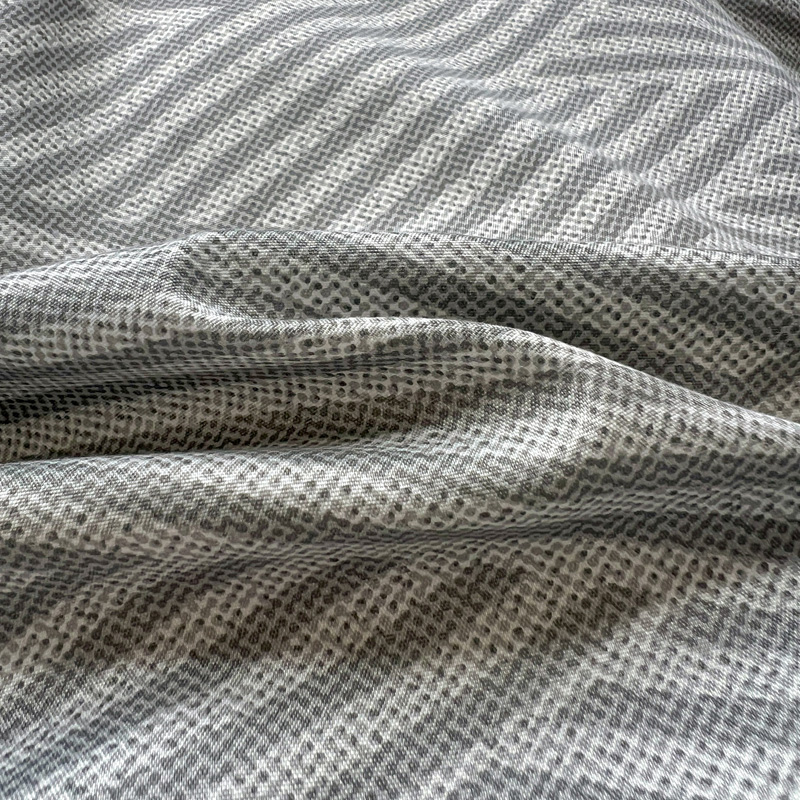 4PC Set Sprei Geometris Abu-ab - Linen Duvet Cover ulasan dan harga
