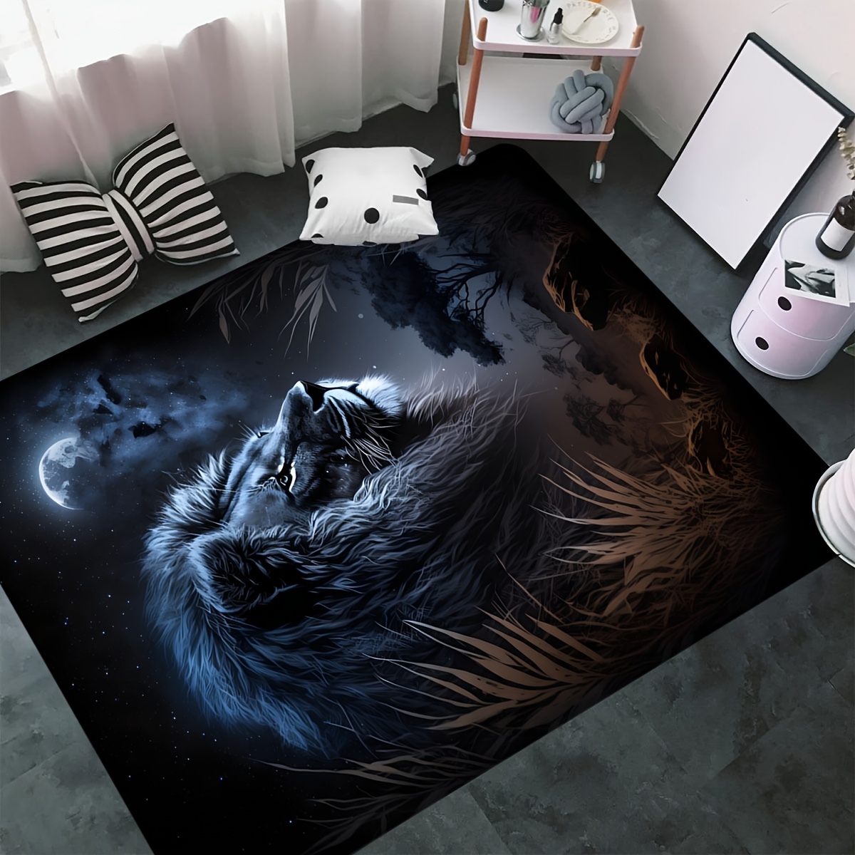 Karpet Lantai Singa Malam Berb - Home Textiles Design ulasan dan harga