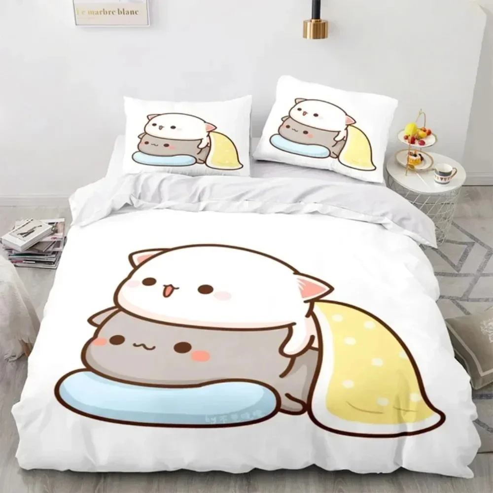 Set Sprei Kasur Motif Kucing P - Linen Duvet Cover ulasan dan harga