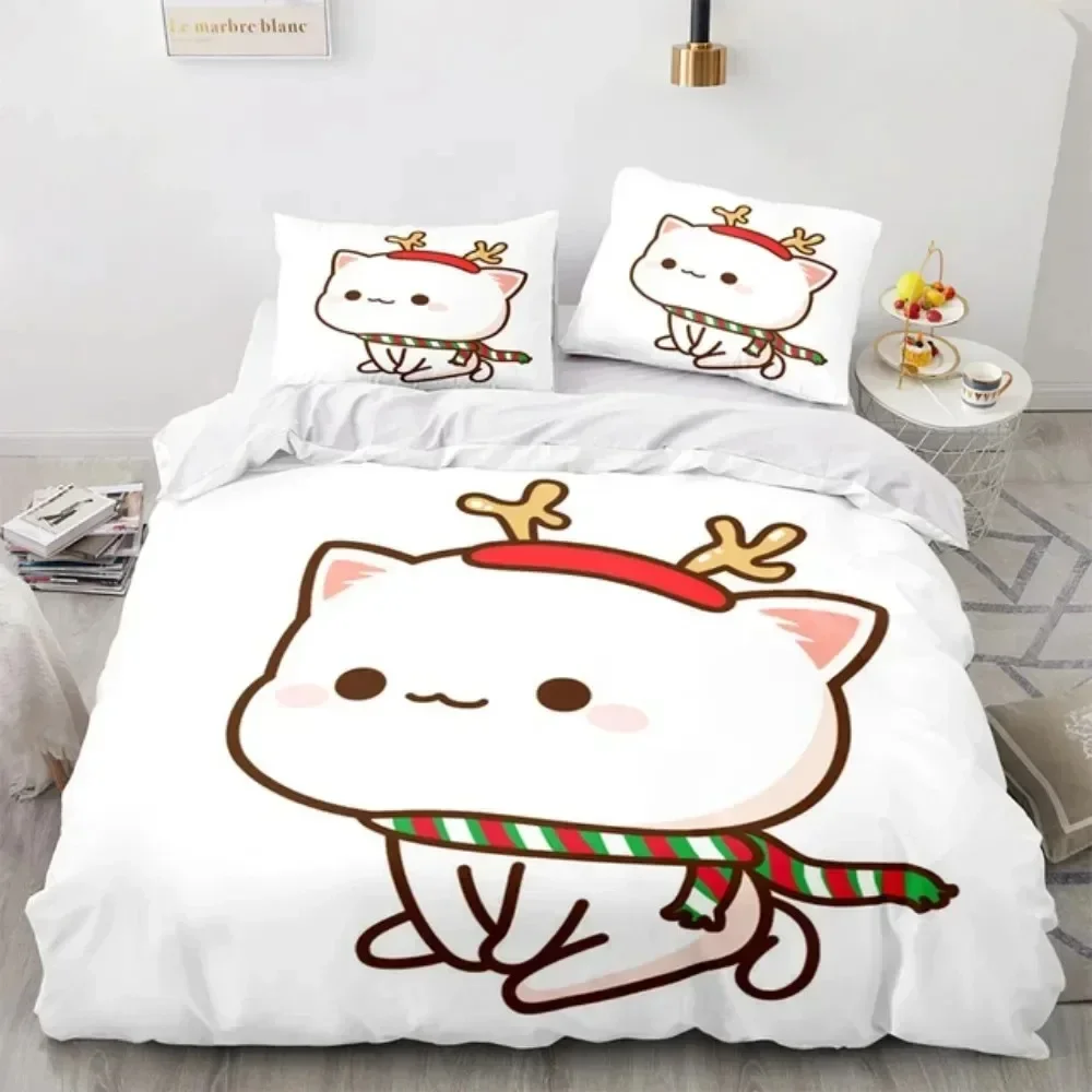 Set Sprei Kasur Motif Kucing P - Linen Duvet Cover ulasan dan harga