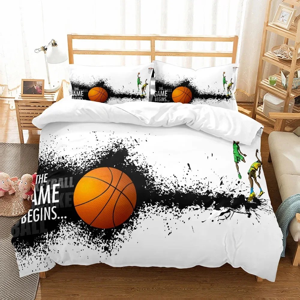 Set Sprei Kasur Basket 3D Prin - Home Textiles Uk ulasan dan harga
