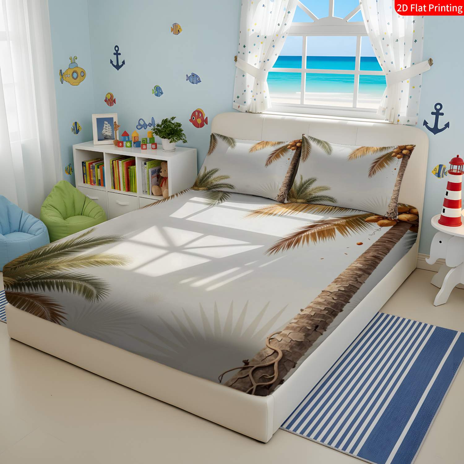 Gaya Tropis, Set Sprei Bertema - Fitted Sheet Deep ulasan dan harga