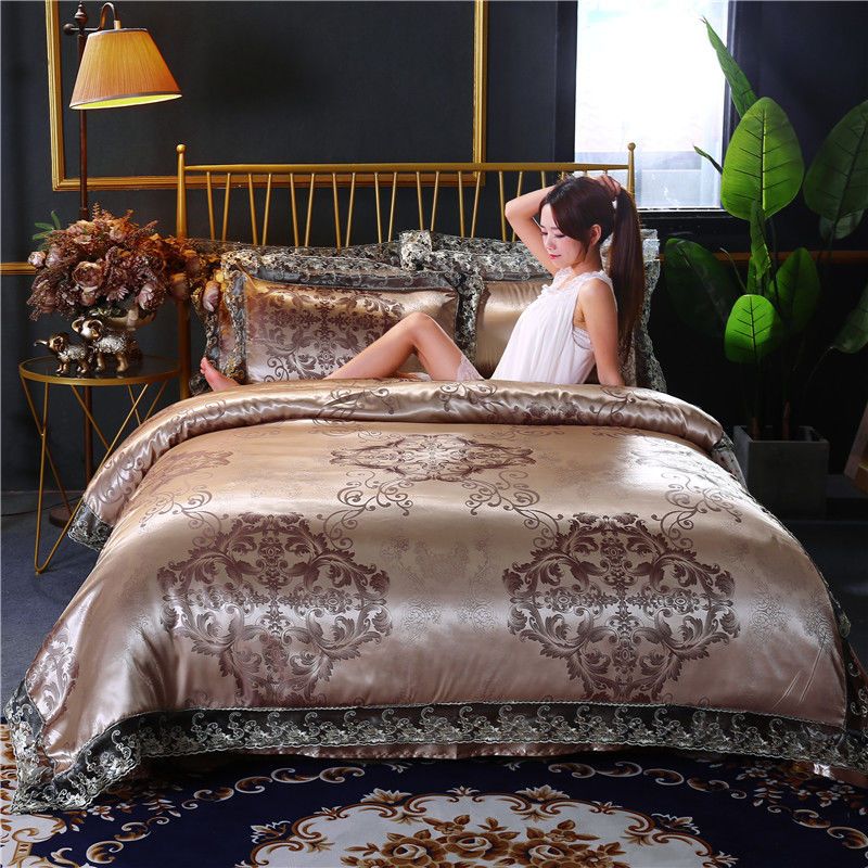 Set Sprei Mewah Klasik Eropa 4 - Linen Duvet Cover ulasan dan harga