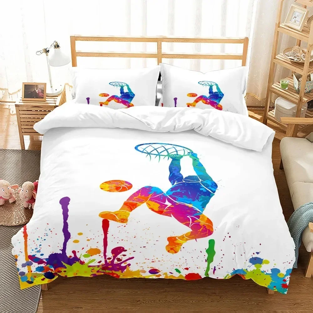 Set Sprei Basket 3D Print Fant - Home Textiles Uk ulasan dan harga