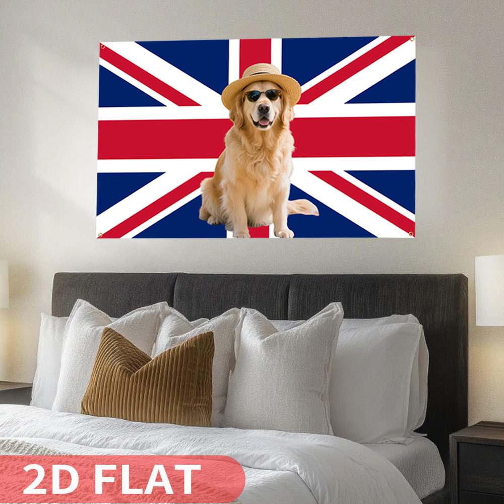 1 Buah Spanduk Inggris 2D Data - Home Textiles Uk ulasan dan harga