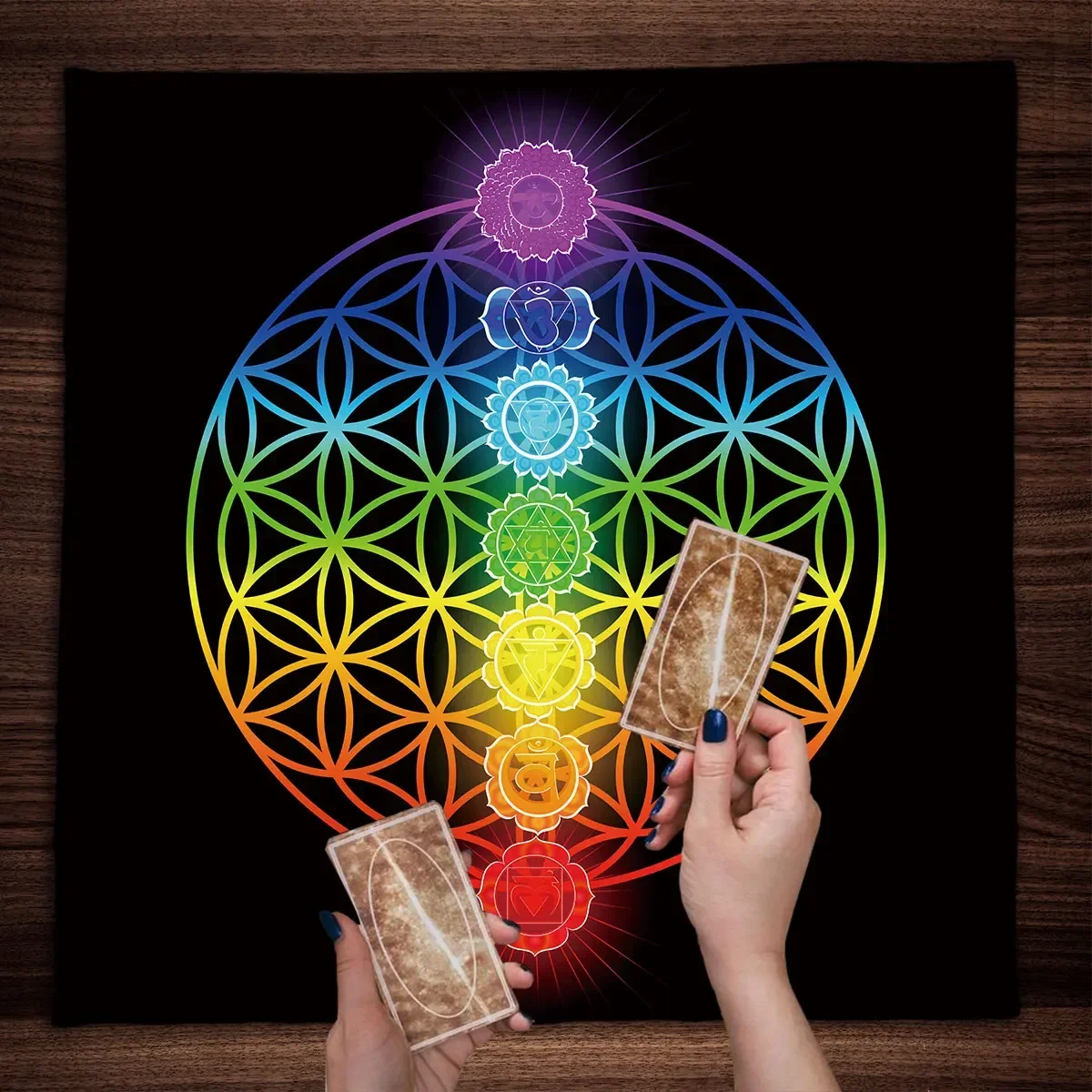 Mandala bunga kehidupan taplak - Galaxy Home Textiles ulasan dan harga